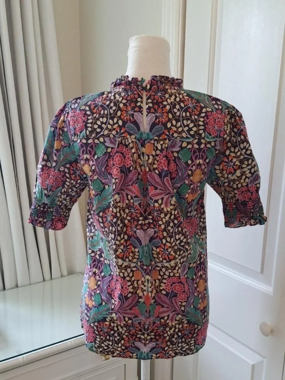 J.Crew Women's Green and Purple Blouse